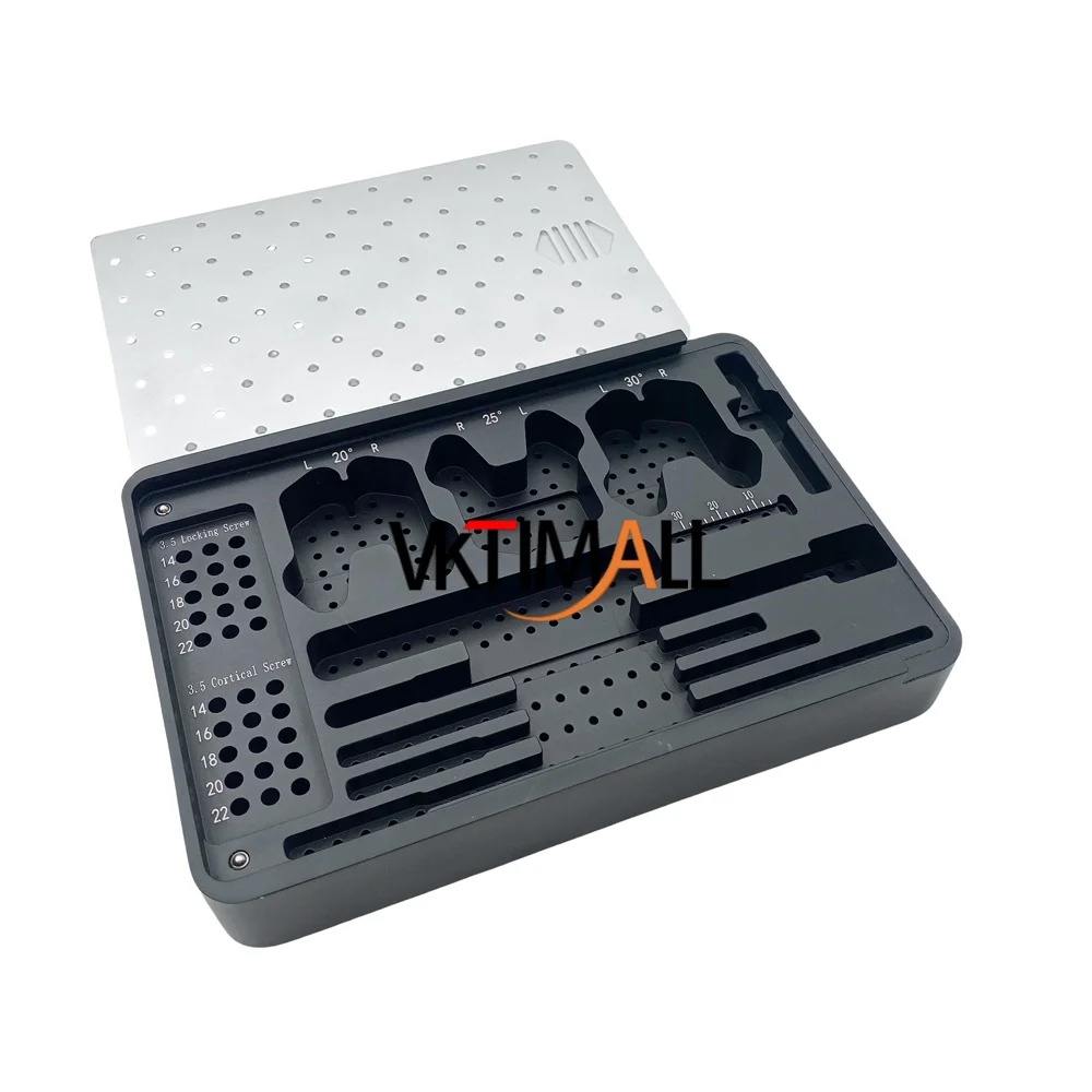 Veterinary Bone Medical Surgical Instrument 3.5 Osteotomy Instruments Plate Animal Locking Screw Sterilization Box