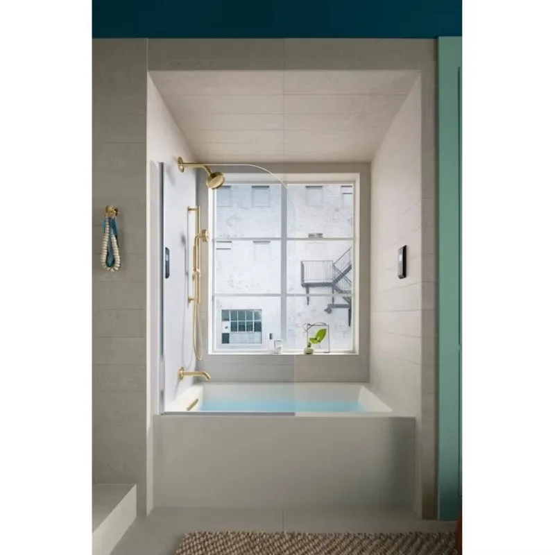Modern 30-in X 60-in White Acrylic Alcove Bathtub Soaking Massage Function Drop-In Installation Indoor Use for 1 Person