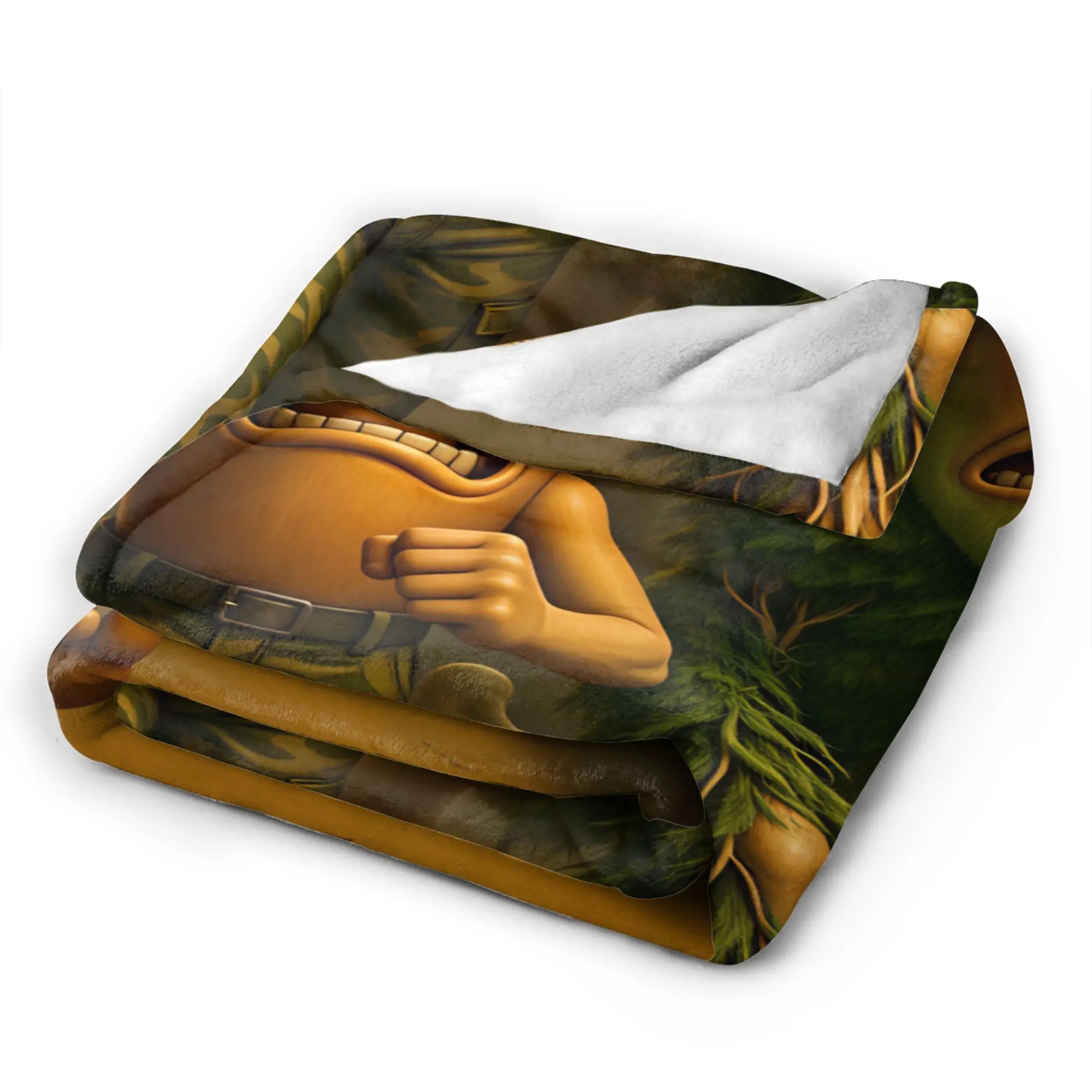Soft Cozy Throw Blanket Travel Office Tung Tung Sahur Zombie Escape Run Horror Blanket Flannel Bedspread For Home Sofa Bed Cover