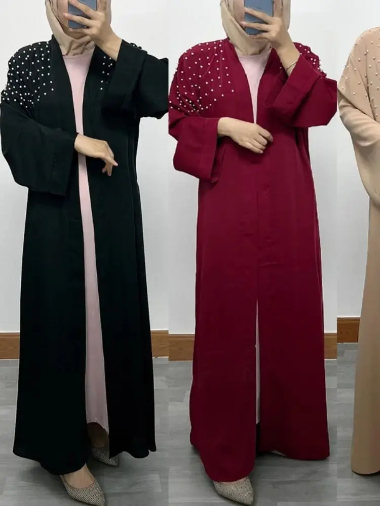 Ramadan Eid Open Abaya Damen Dubai Luxury Kebaya Muslim Modest Kimono Women Clothing Islam Kaftan Robe Longue Femme Musulman
