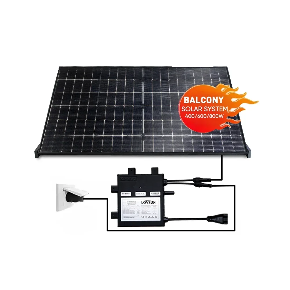 Solar Balcony Power Micro Inverter Plants  600 Watt 400w 800w Plug And Play On grid Balcony Solar System