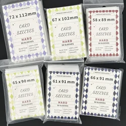 SKYSONIC 50pcs Kpop Card Sleeves Multi Size Clear Holder For Holo Postcards Top Load Film Photocard Game Cards Protector