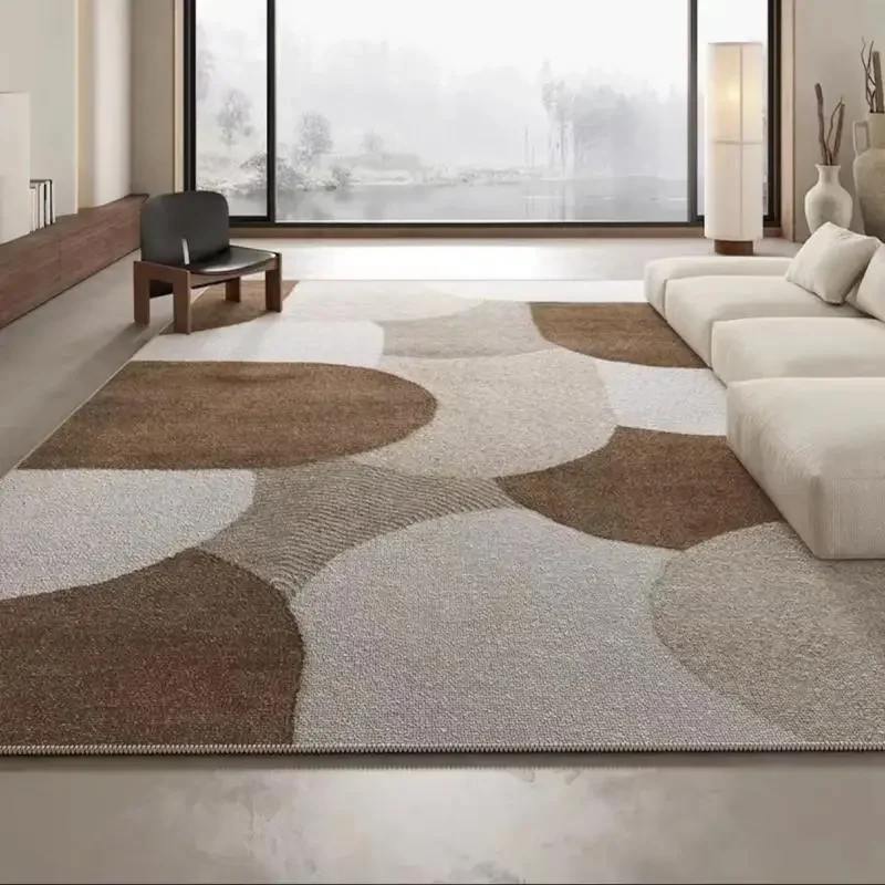 

VIKAMA Scandinavian Style Light Luxury Circle Fleece Home Carpet Living Room Bedroom Bedside Non-slip Decorative Home Carpet