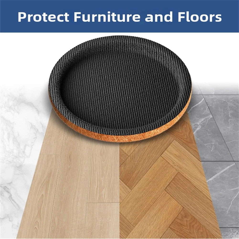 4pcs Non Woven Furniture Sliders Noise Reduction Anti Slip Floor Protectors Furniture Leg Anti-abrasion Floor Protector