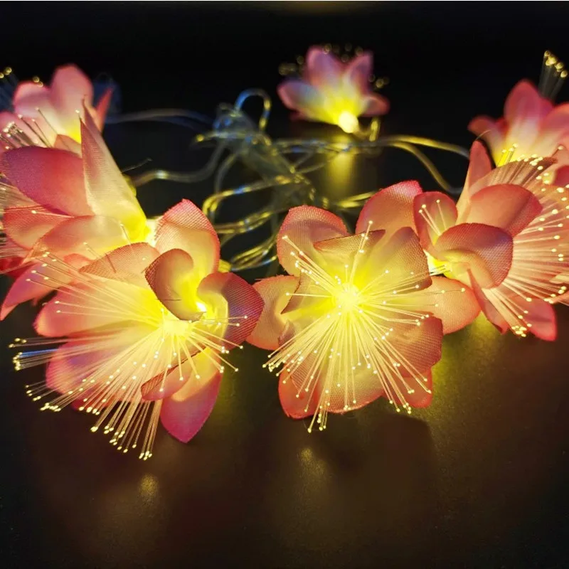 Blumen LED Lichterketten Indoor Party Weihnachten Hängende Beleuchtung Dekoration Batterie USB Powered Lichterketten Vorhänge – Detail 3