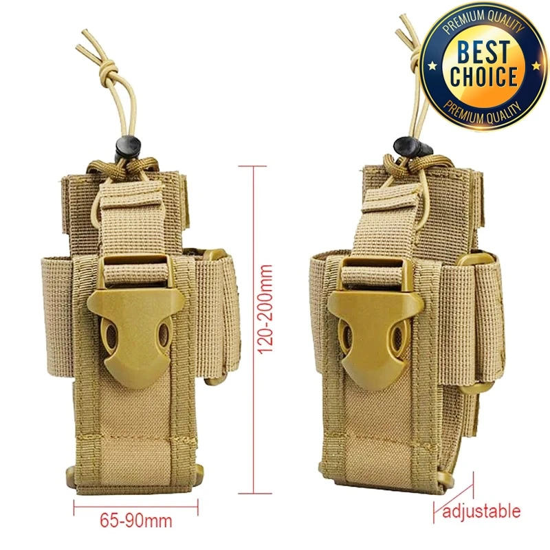 Nuovo supporto per walkie-talkie tattico regolabile Custodia per radio Custodia per interfono da caccia Borsa per radio Molle in nylon per esterni