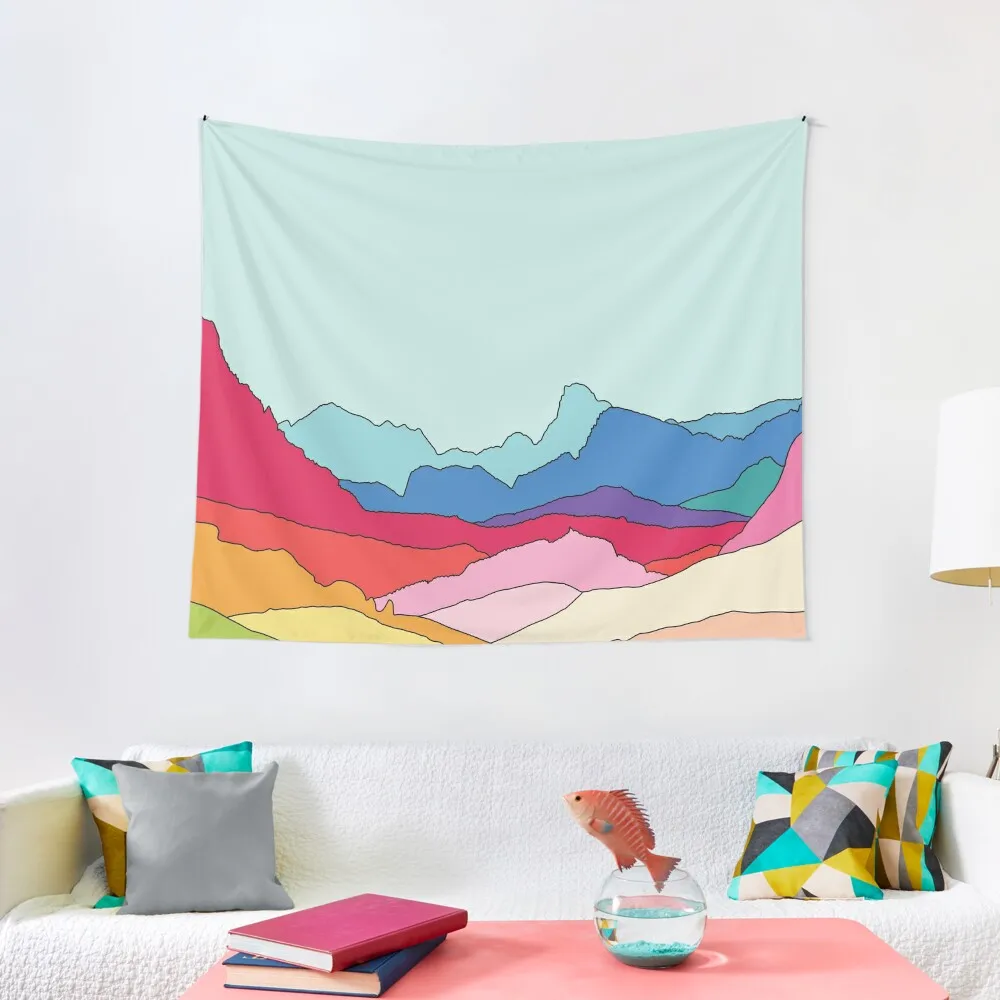 

Rainbow mountains by Elebea Tapestry Kawaii Room Decor Carpet On The Wall Home Decor Accessories Home Decorators Tapestry