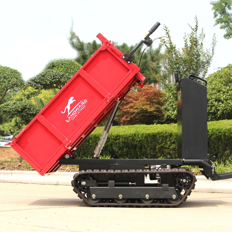 Europe Hot Sale Home Small Electric Crawler Transporter 0.5T Agricultural Walk-behind Mini Dumper Remote Control Type Customized