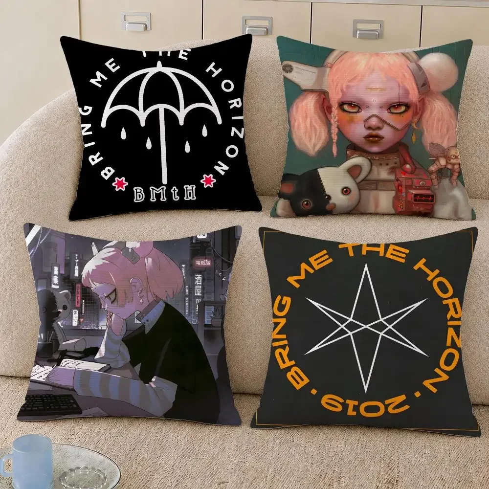 Band Bring Me The Horizon BMTH Metalcore Cushion Cover Decorative Pillowcase Soft Short Plush Cozy Durable Sofa Home Decor Items