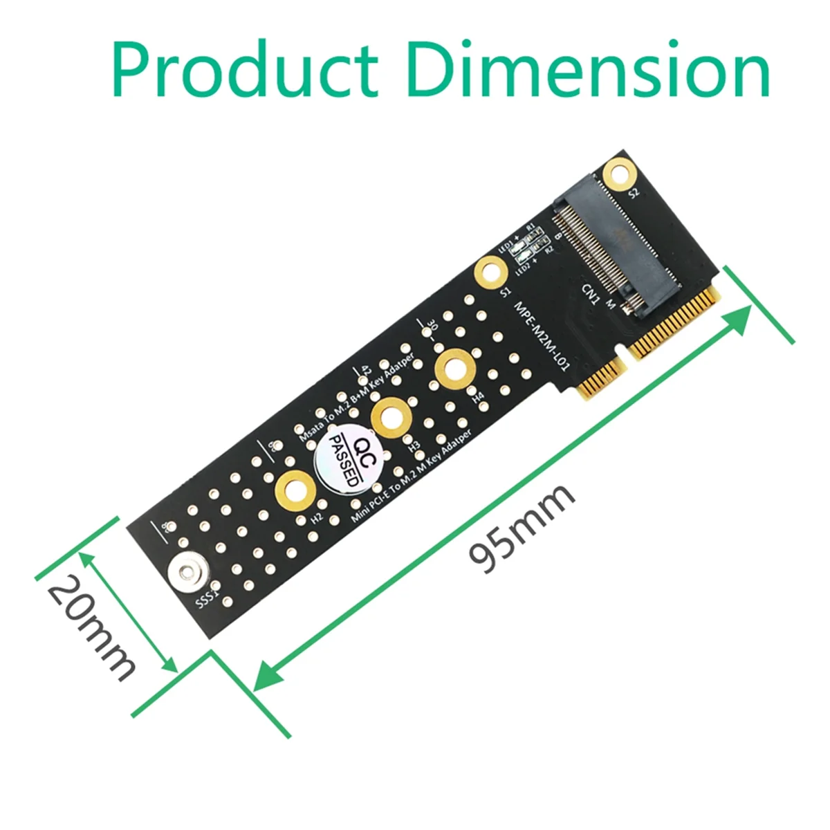 &ABDH& M.2 (NGFF) NVME SSD to Mini PCIe Converter Card Mini PCI-E to M.2 M-Key Adapter Msata to M.2 B+M Key Adapter