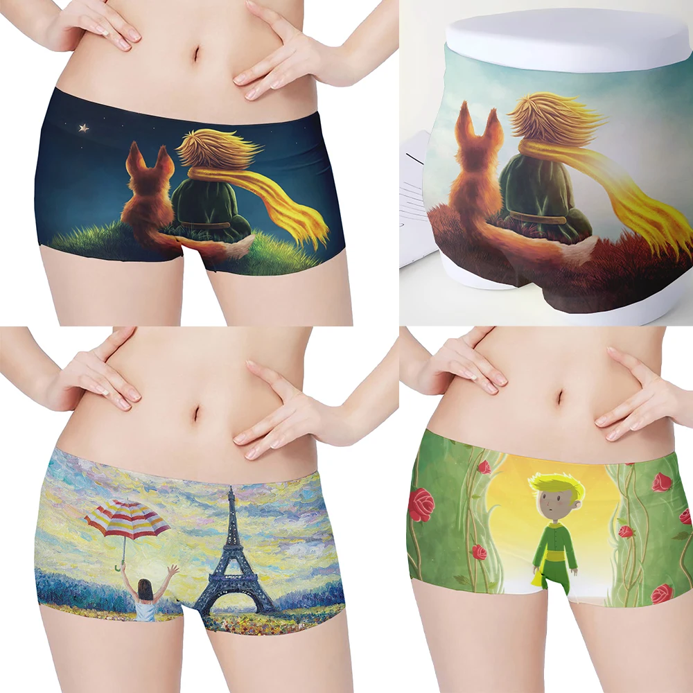 Cartoon little prince printed ladies swimming trunks fashion sexy summer comfortable beach vacation beach shorts