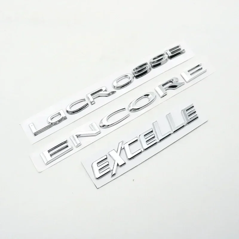 Car Styling Chrome Logo Emblem Rear Tail Trunk Nameplate Sticker For Lacrosse Encore Excelle Letter
