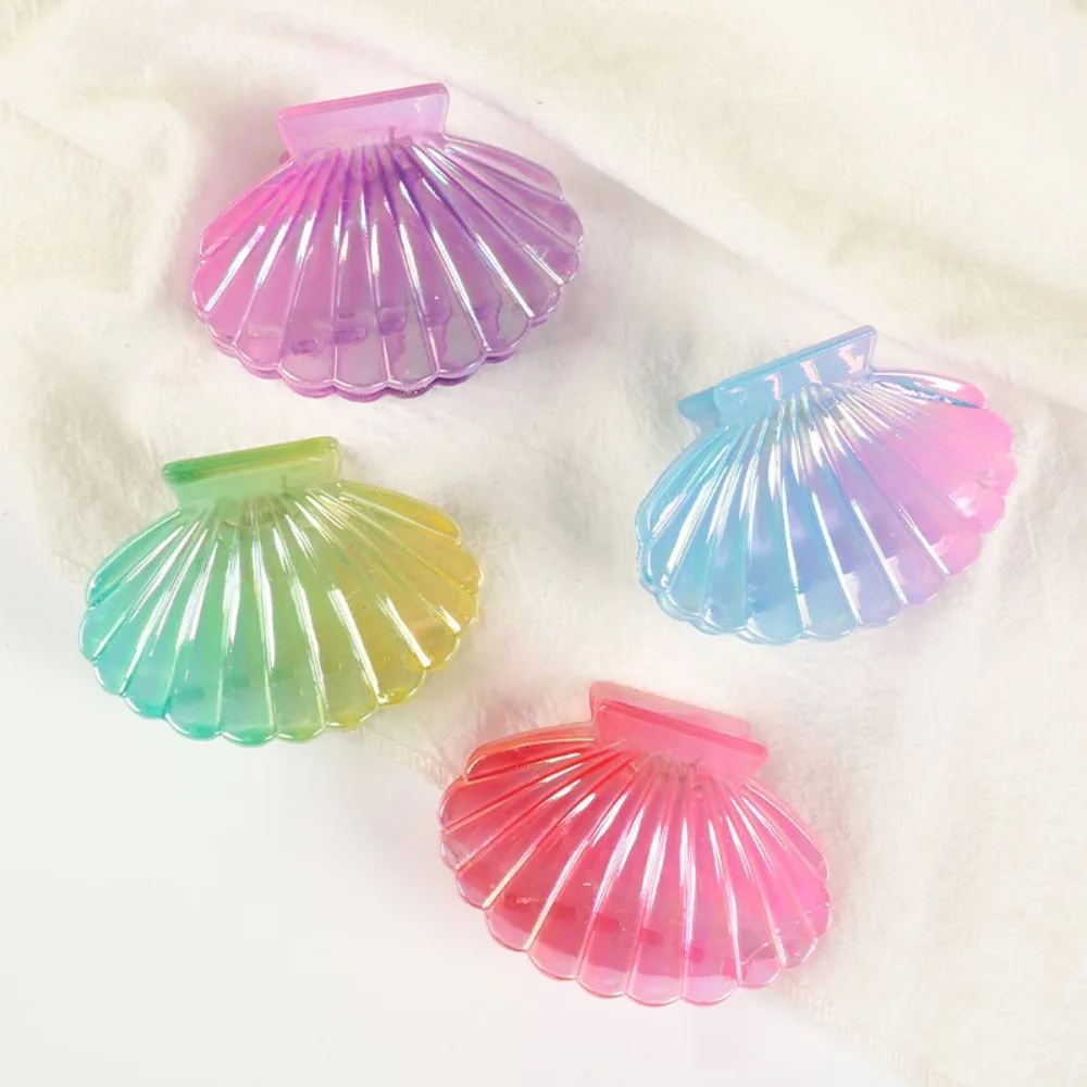 

Personality Vintage Shell Hair Claw Non-slip Gradient Color Shell Hair Clip Retro Elegant Seaside Beach Crab Clip Summer