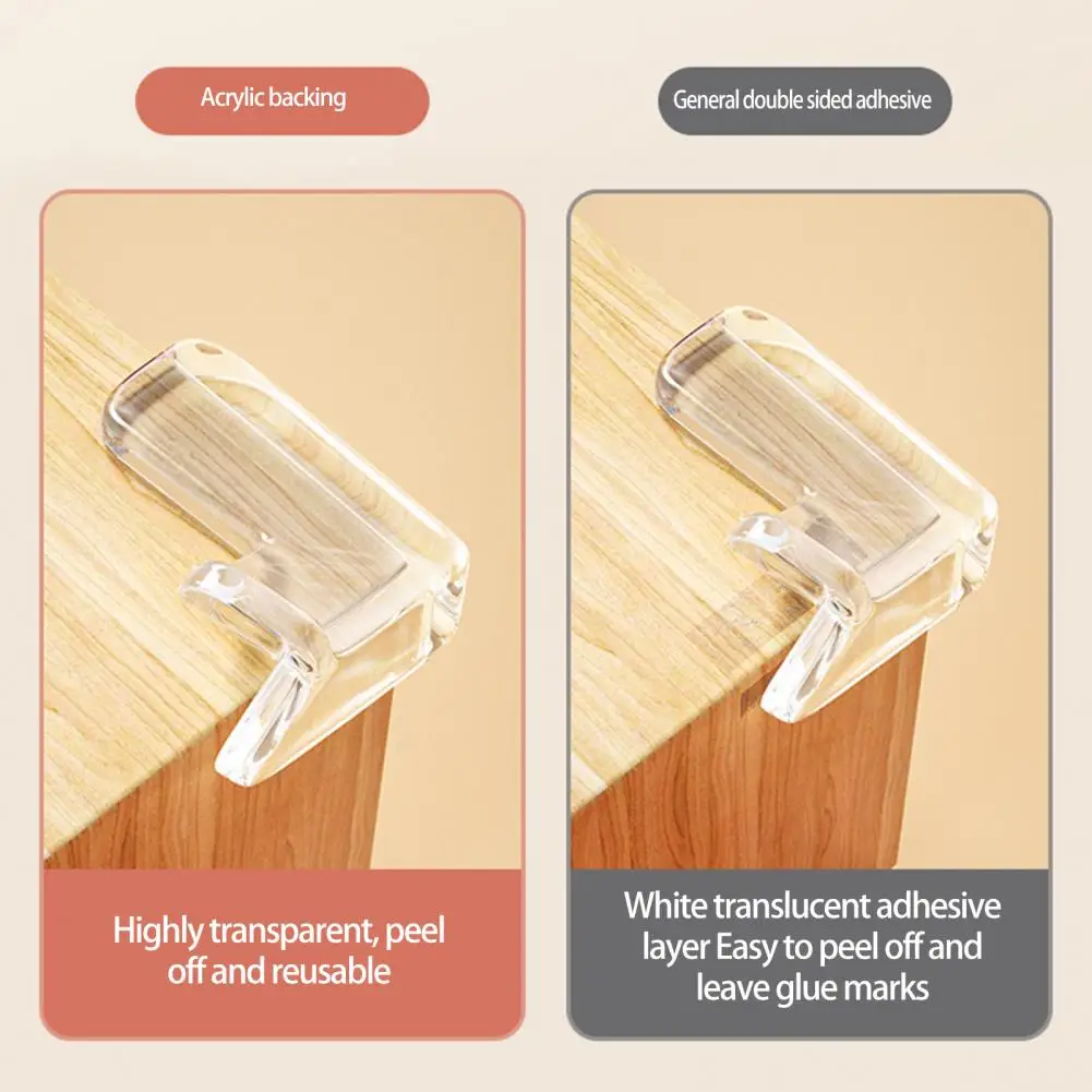 4Pcs Useful Table Corner Guard Self-adhesive Table Edge Guard Decorative Anti-collision