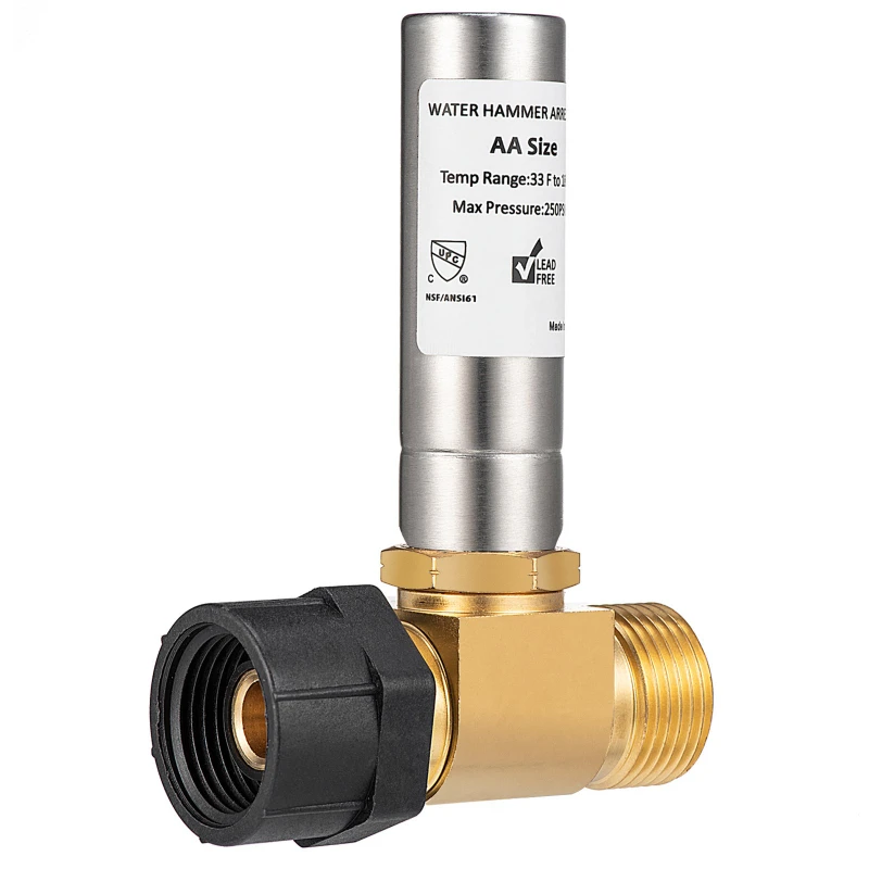 7/8 Inch Water Hammer Arrestor Stainless Steel Toilet Plumbing Fitting Noise Reduction Valve Pipe Connector