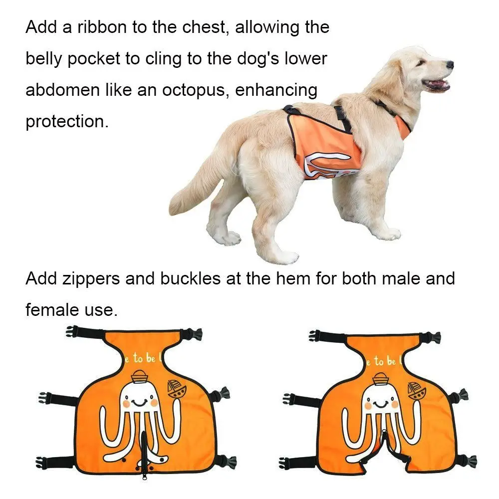 ملابس عملية مضادة للأوساخ لحماية بطن الكلب مقاومة للماء ملابس ناعمة للكلاب تسمح بمرور الهواء لتدريب جيب بطن الكلب