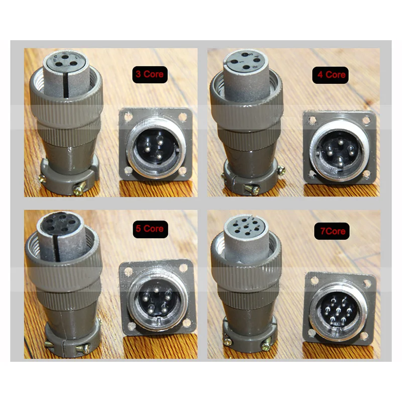 

1PCS P20 Aviation Connector 2/3/4/5/6/7 Cores Butt Aeronautical Plugs Sockets Industry Straight Head Circular Connection Adapter