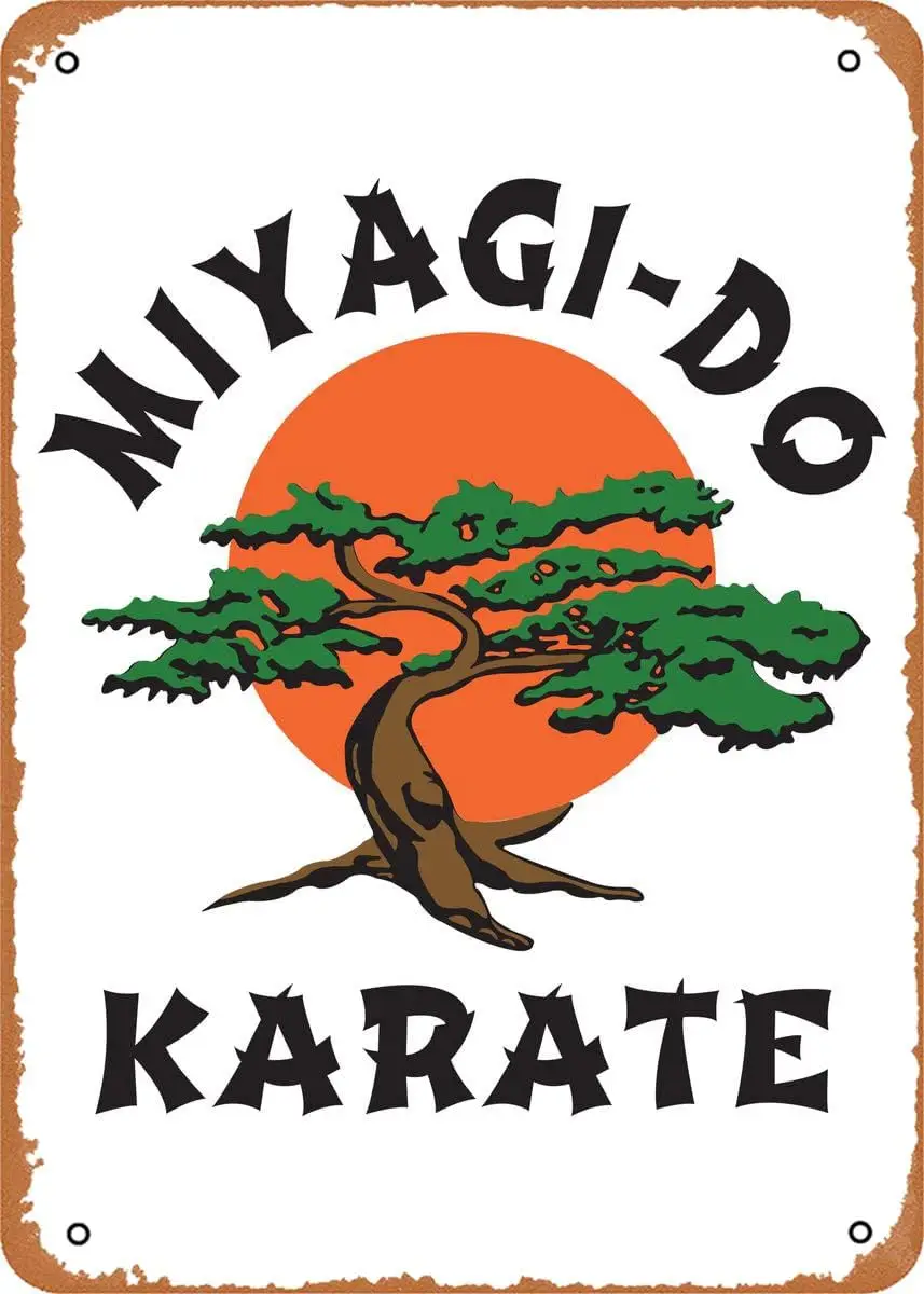 Muecddoa Movie Poster Retro Metal Sign Miyagi Do Karate Trending Wall Art Decor Metal Sign - 8 x 12inch