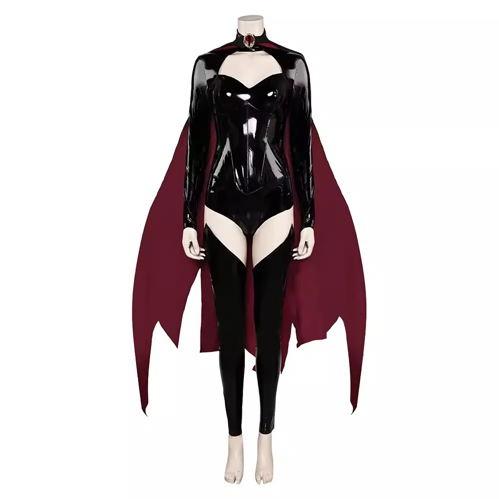 

X 97 Madelyne Pryor Cosplay Costume Fantasia Villain Goblyn Queen Madelyne Outfits Women Jumpsuit Cloak Halloween Carnival Party