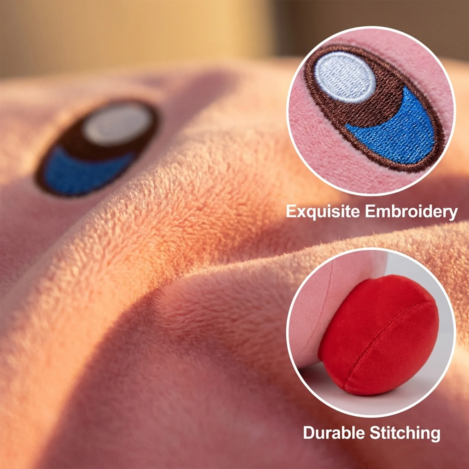 30cm-50cm Rabbit Ear Kirby Plush Toys Hug Pillow Grabbing Machine Doll Room Decoration Children's Toys Girl's Holiday Gift view 5