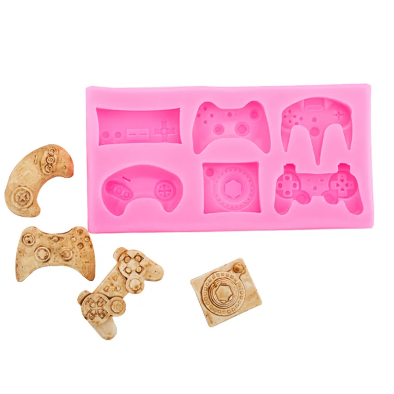 Game Machine Handle Parts Accessories Silicone Mold Creative Baking Cake Topper Fondant Chocolate Production Resin Mould