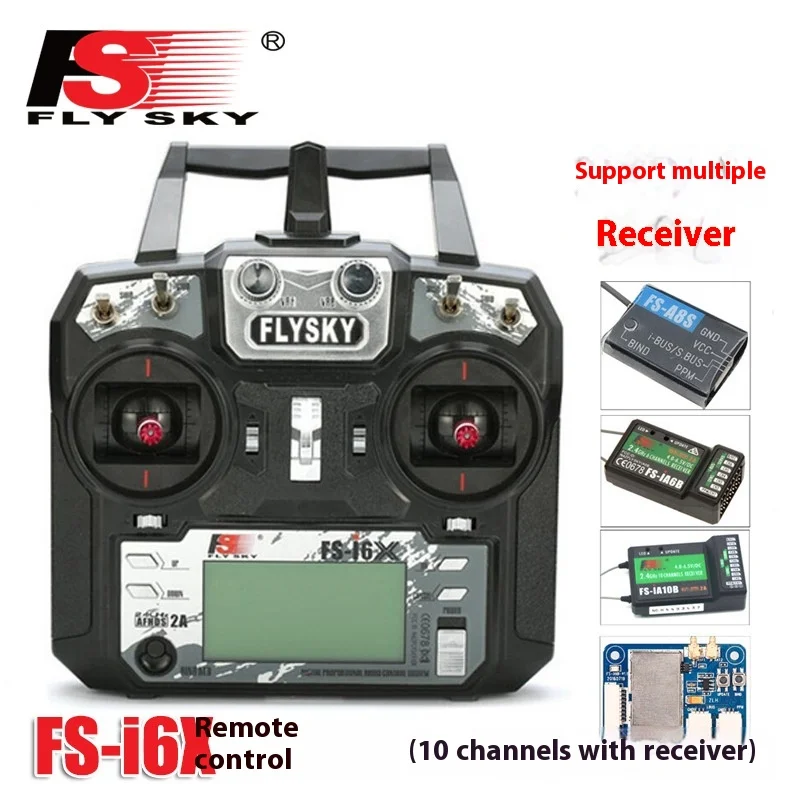 FS-i6X remote control helicopter fixed wing glider multi-axis 10 channel transmitter IA6B receiver for remote control aircraft