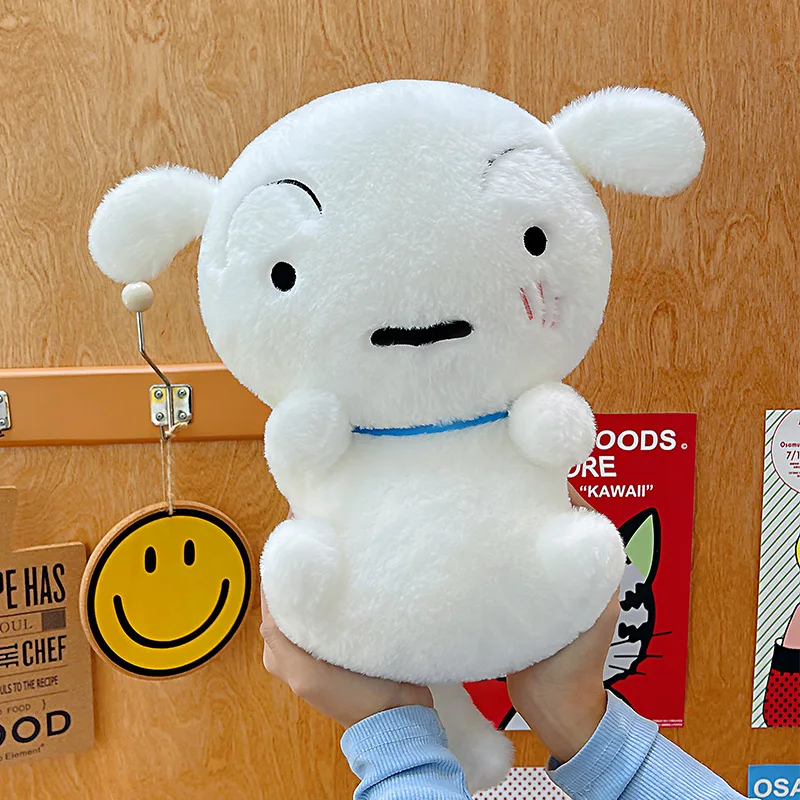 

New Kawaii Crayon Shin-chan Shiro Plush Toy Soft White Dog Stuffed Animal Doll Cute Anime Pillow for Kids Birthday Gift