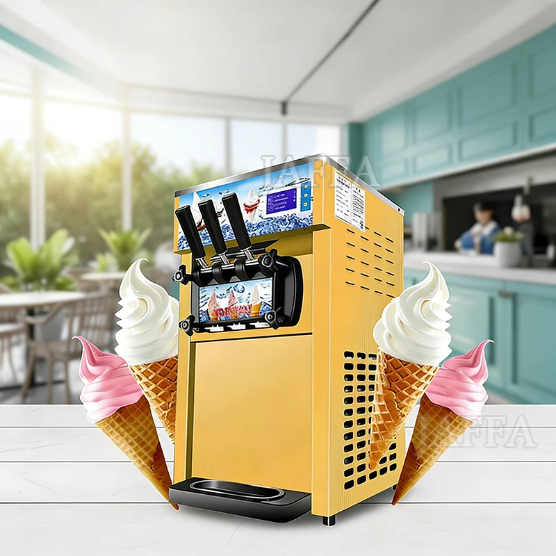 Commercial Catering Electric Stainless Steel Soft Ice Cream Machine 1200W 220V 1 Year Warranty