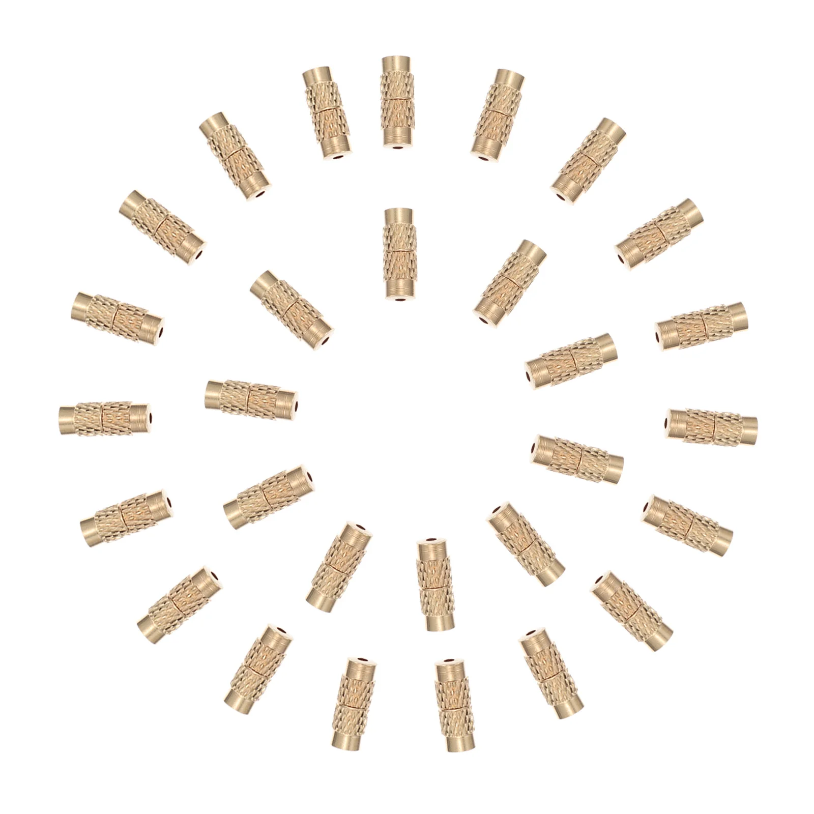 

50pcs Copper Screw Clasps Barrel Jewelry End Tip Caps Cord Fastener Hole Tube End Caps For Handmade Bracelet Accessories Durable