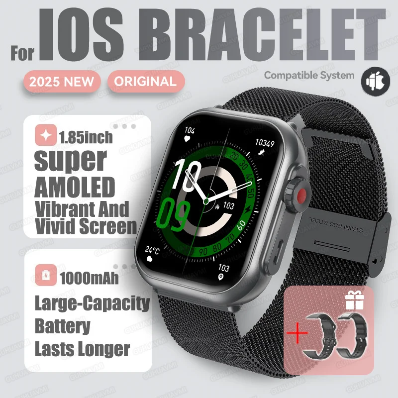 2025Nieuw Voor XIAOMI IOS Horloge Ultra2 Smart Horloges Vrouwen 1000mAh 1.85 "AMOLED Full Touch Screen BT Call Dames mode Smartwatch