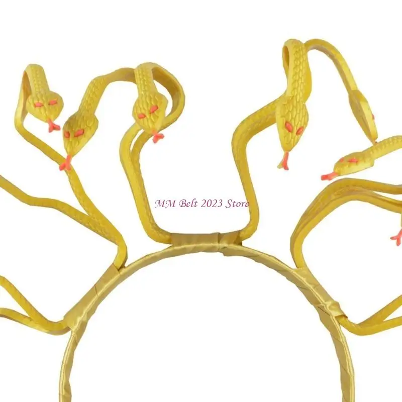 

49ME страшная повязка на голову со змеей, головной убор на Хэллоуин, реквизит для вечеринки, карнавальный костюм для подростков