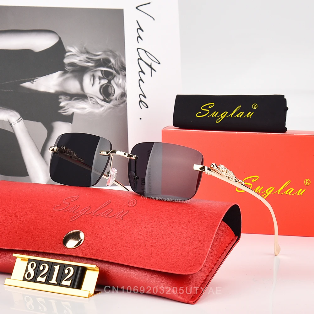 American Luxury Brand Women\'s Sunglasses Outdoor Leisure Beach Men\'s Sun Shades Leopard Head Ultra Light Frame Sun Glaases UV400