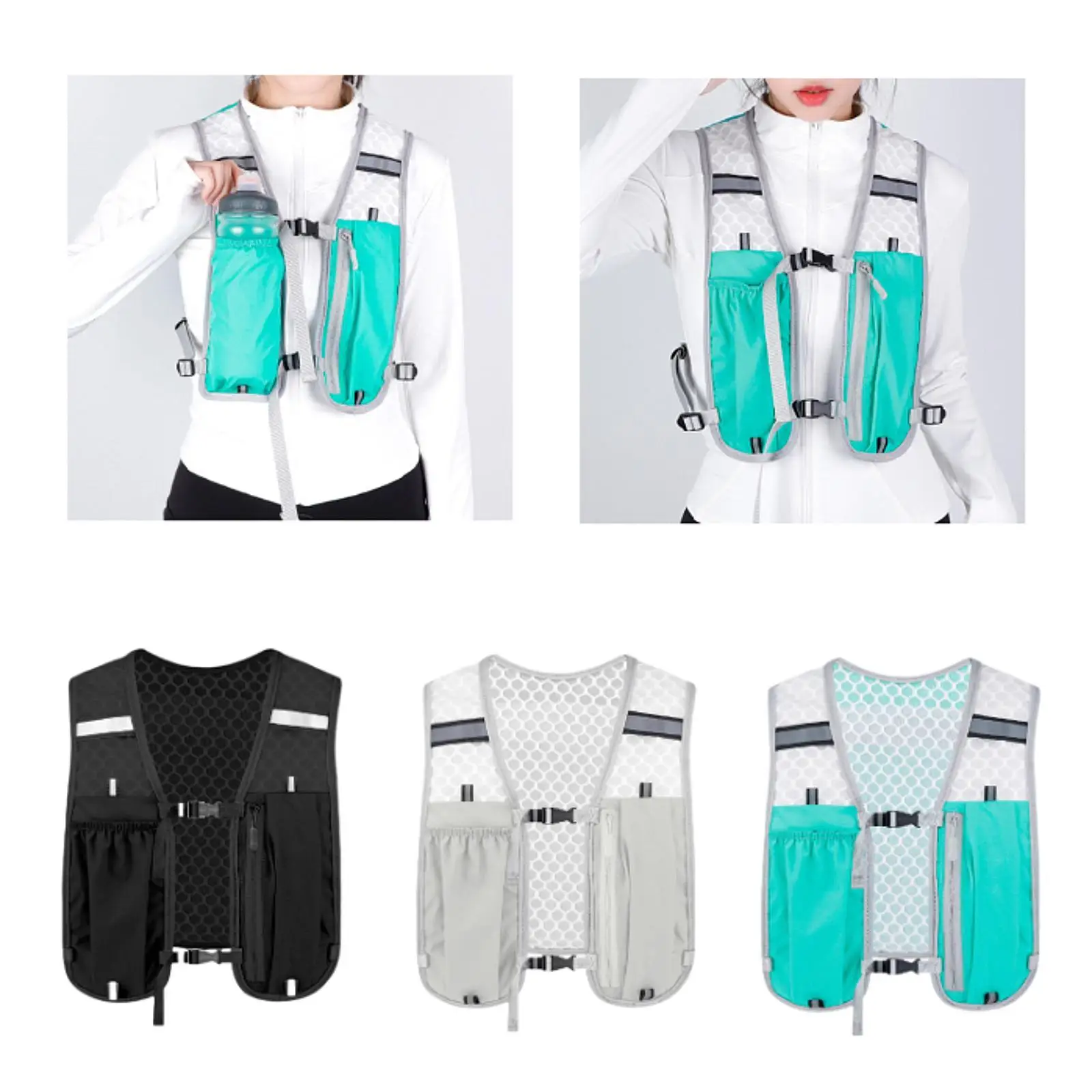 

Жилет для гидратации для бега, дышащий регулируемый рюкзак для бега, легкий рюкзак для воды для кемпинга, езды на велосипеде, бега, альпинизма