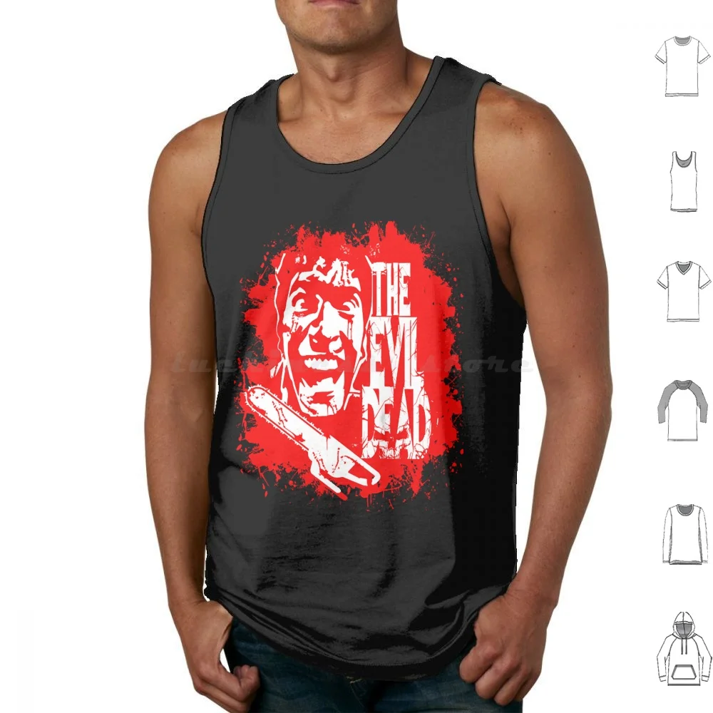 Ash Face Evil Dead Fan Art Tank Tops Print Cotton Evildeadfanart Army Of Darkness Ash Vs Evil Dead Ash Williams