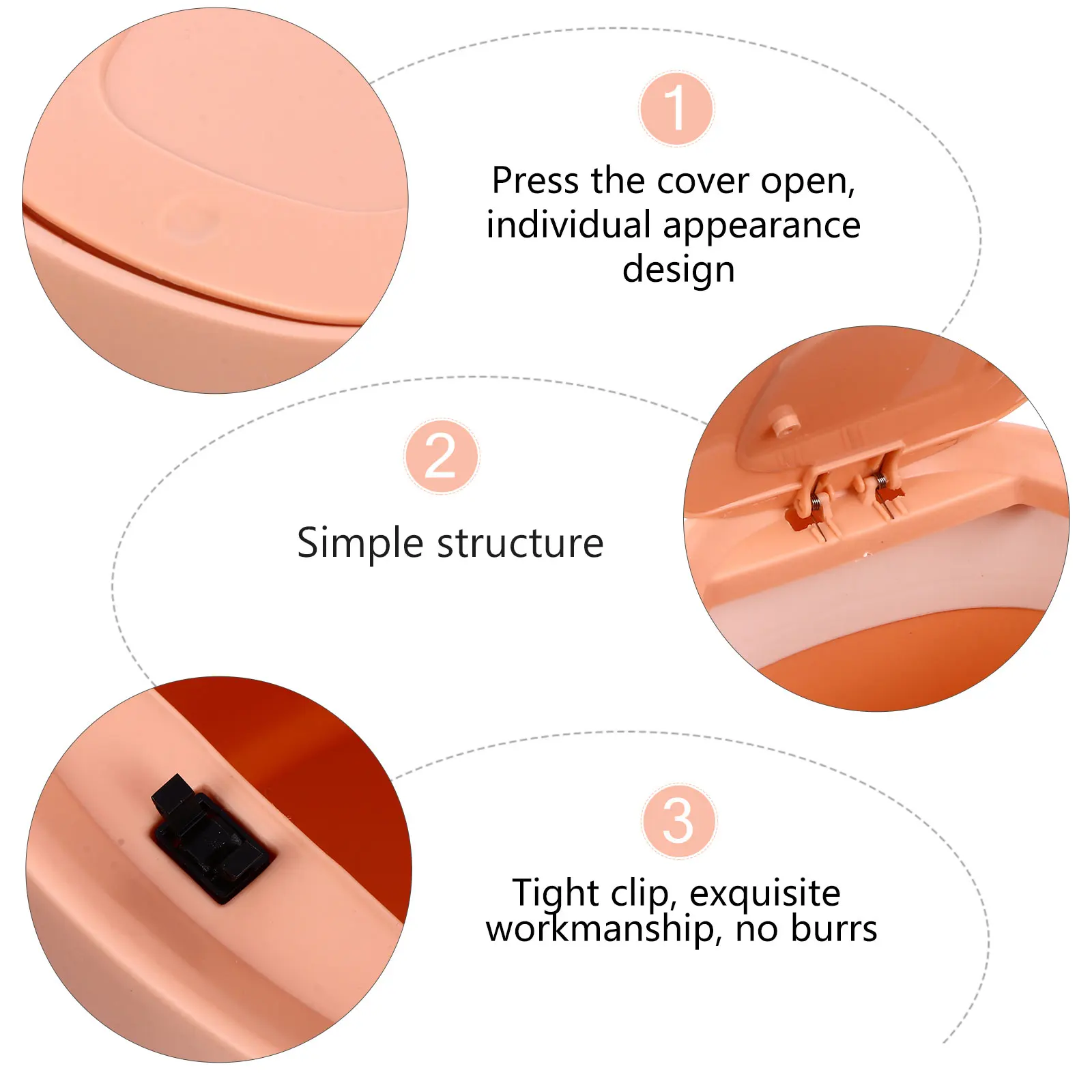 

Desktop Trash Can Mini Plastic Garbage Bin Waterproof Lightweight Waste Container Rubbish Barrel Storage Box Decorative Dustbin