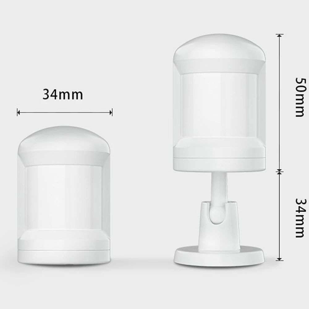 Sensor de movimiento corporal PIR Tuya Zigbee, alarma de 220V, detección de cuerpo humano para Alexa, Google Home, Smart Life con soporte para el pie