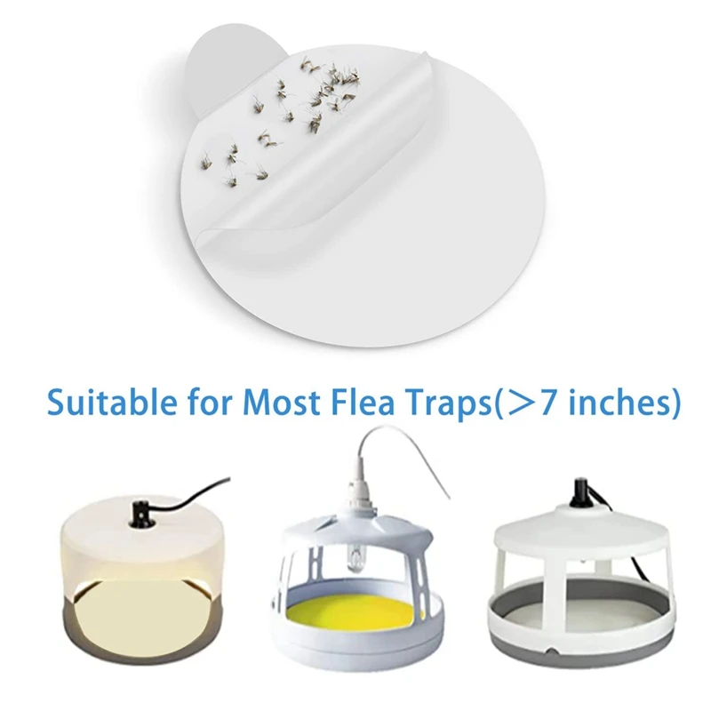 A013 Fleas Trap Refill Discs Replacement Glue Boards 12 Pack, 7.1 Inches Fits Most Models Sticky Dome Fleas Bed Bug Traps