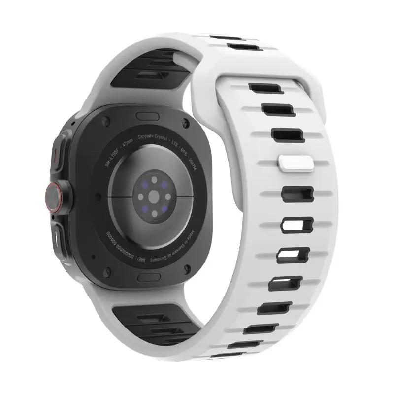Sportliches Silikonarmband für Samsung Galaxy Watch Ultra2 2026, weiches zweifarbiges Band für Samsung Galaxy 7 Ultra 47mm, nahtloses Uhrenarmband – Detail 7