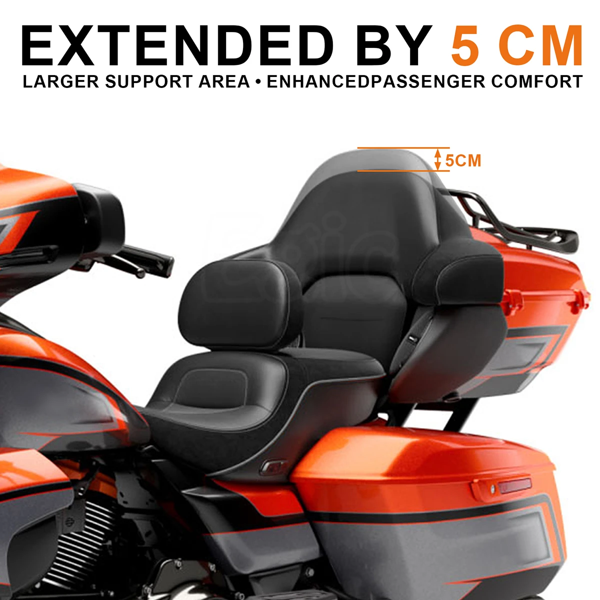2" Tall Tour Trunk Backrest Passenger Rest Fit for Harley Grand Tour Box Street Glide Road Glide 2023-2026 FLTRXSE FLHXSE FLHLT 6