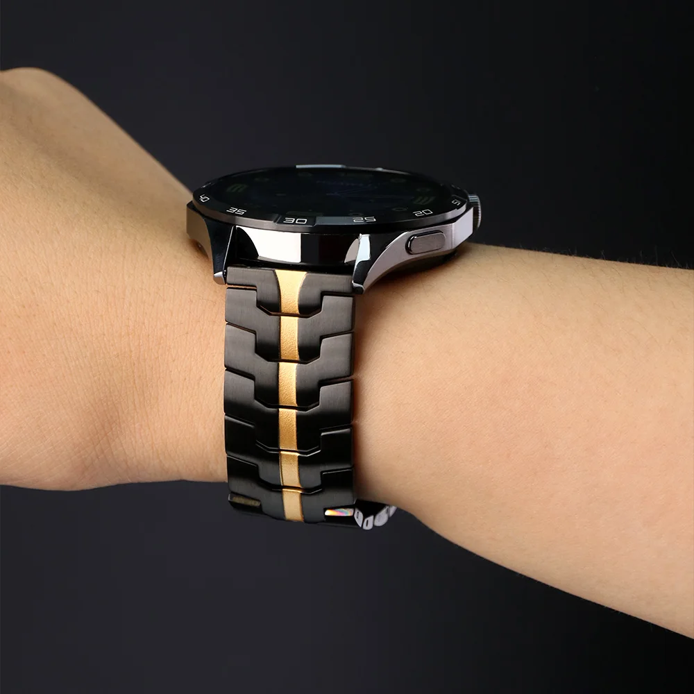 22 มม.สําหรับ Huawei Watch 5 4 3/GT5/3Pro 46 มม.นาฬิกาข้อมือสแตนเลสสําหรับ Huawei Watch GT 4 3 2 46 มม./GT2E/GT2 Pro Band