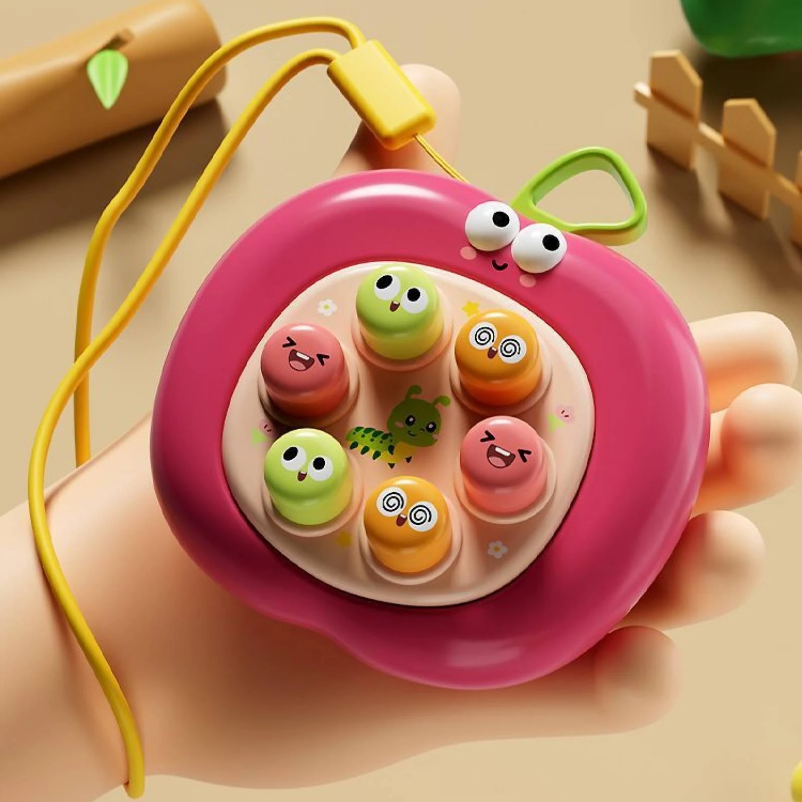Jouet sensoriel éducatif pour la petite enfance avec boutons, cordon de suspension, tactile et portable pour tout-petits, poussette, siège auto