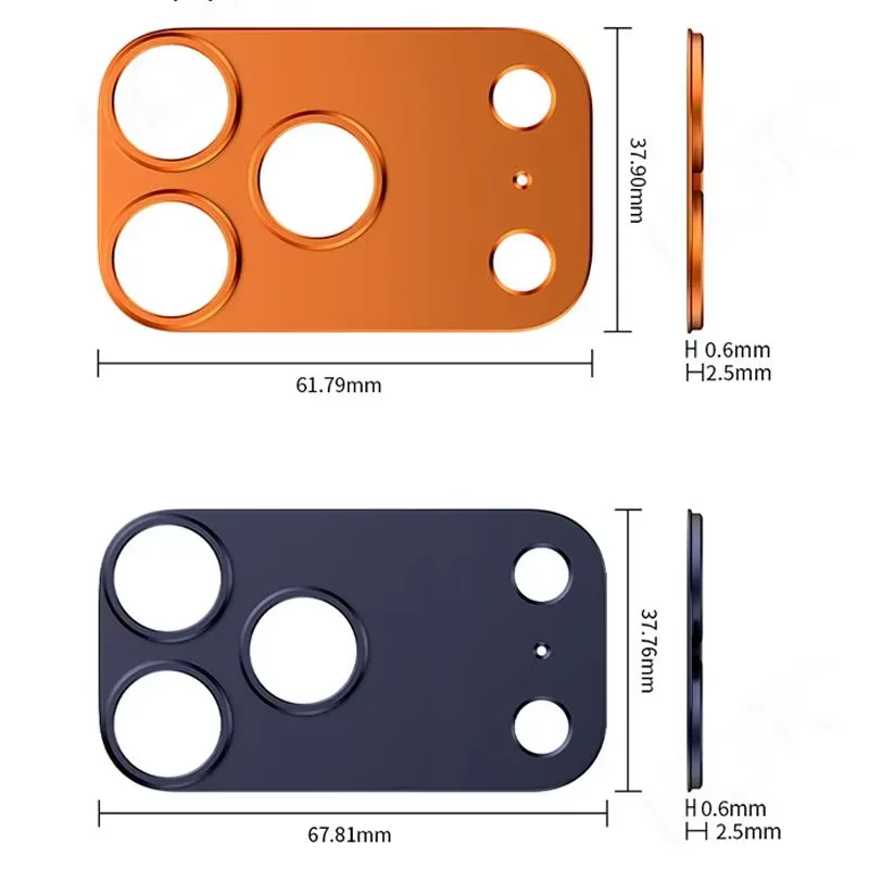 آيفون 17 اير برو ماكس كاميرا الحافة المضادة للخدش غطاء إطاري معدني فيلم جوفاء سوبر سليم عدسة حامي غطاء ملصق #4