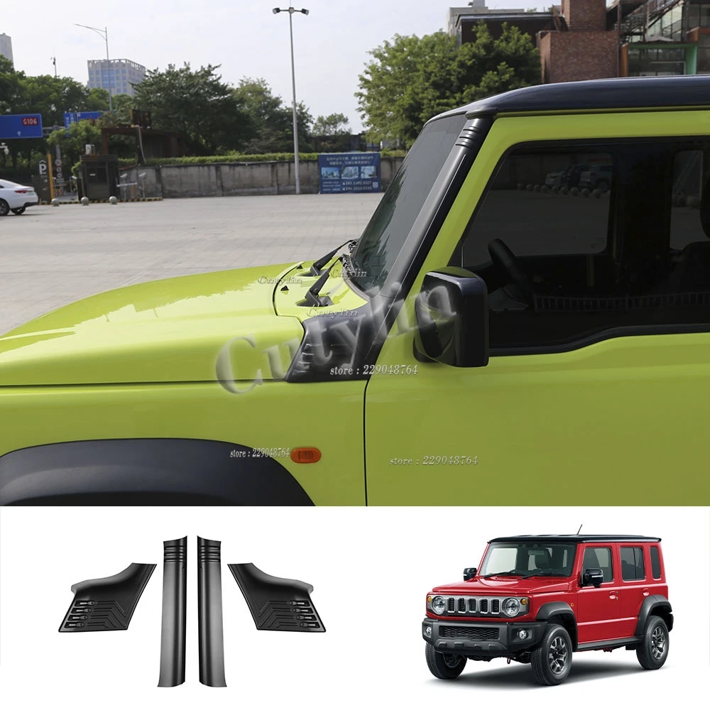 

For SUZUKI Jimny Nomade 2025 2026 ABS Black Matte Exterior Window Decoration A Pillar Scratch-resistant plate Car Accessories