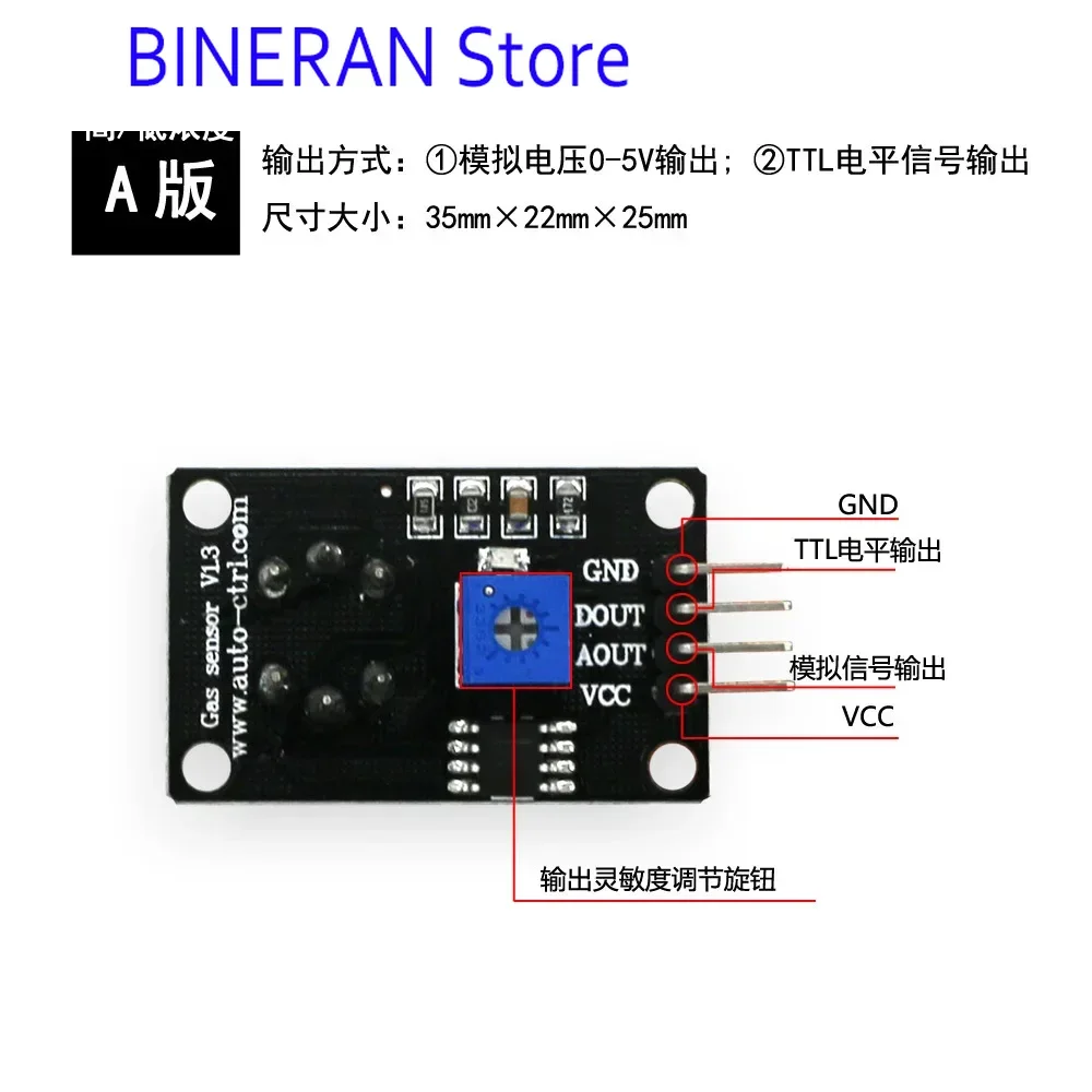 

Sensor Module MQ131 High and Low Concentration Air Quality
