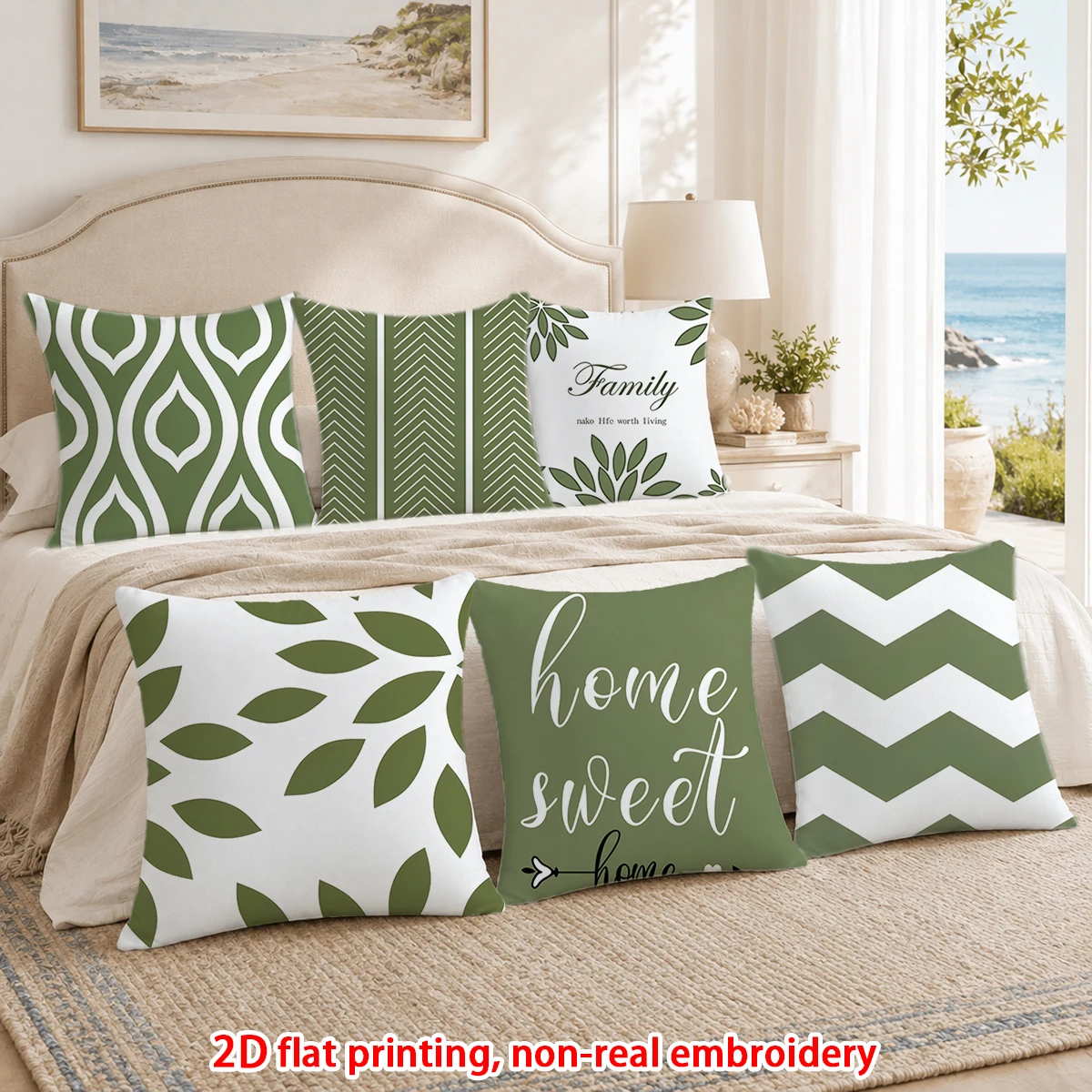 1pc Set of 6 Sage Green Boho - đánh giá và giá Pillow Cover 20X20