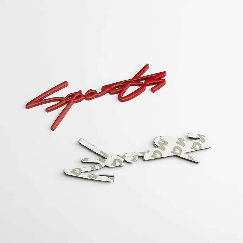 3D Metal Car Styling Sports Letter Logo Sticker Auto Rear Back Trunk Decals Emblem Badge Decoration Accessories