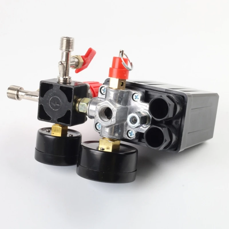 Air Compressor PRESSURE Switches ควบคุมวาล์ว 90-120PSI 240V เปลี่ยนส่วนเครื่องวัดความดันวาล์วบรรเทา Drop Ship