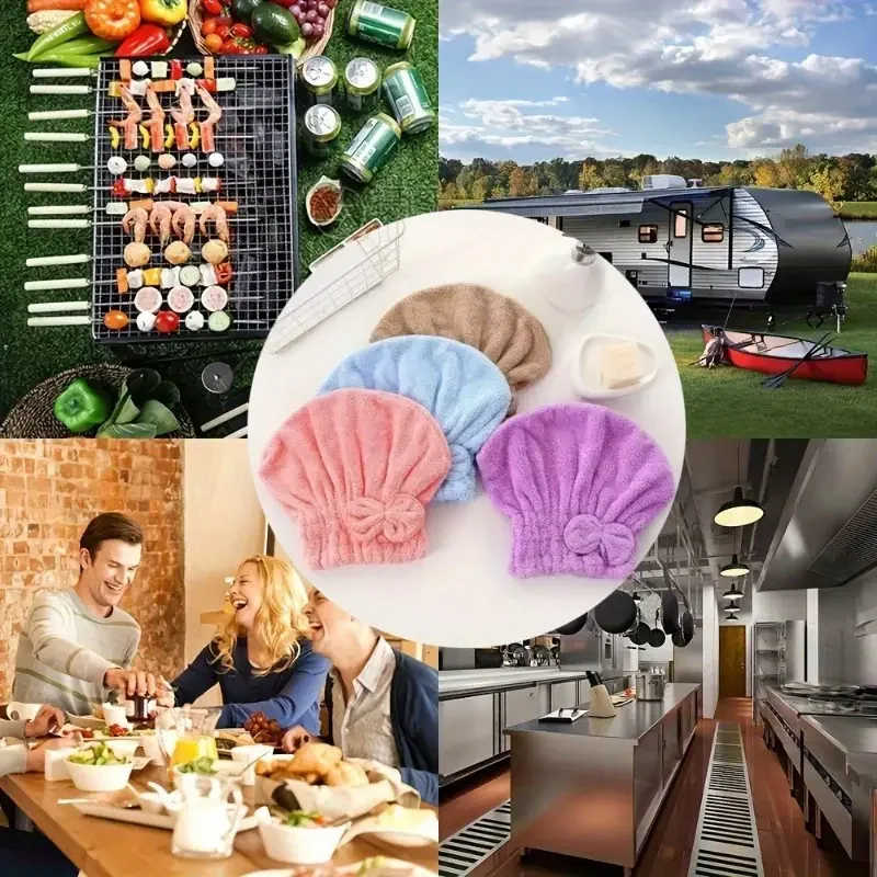 التجفيف السريع قبعة الشعر النساء ربطة الاستحمام قبعة ستوكات منشفة سوبر الألياف قبعة الدش ل سبا اكسسوارات الحمام قبعة الدش