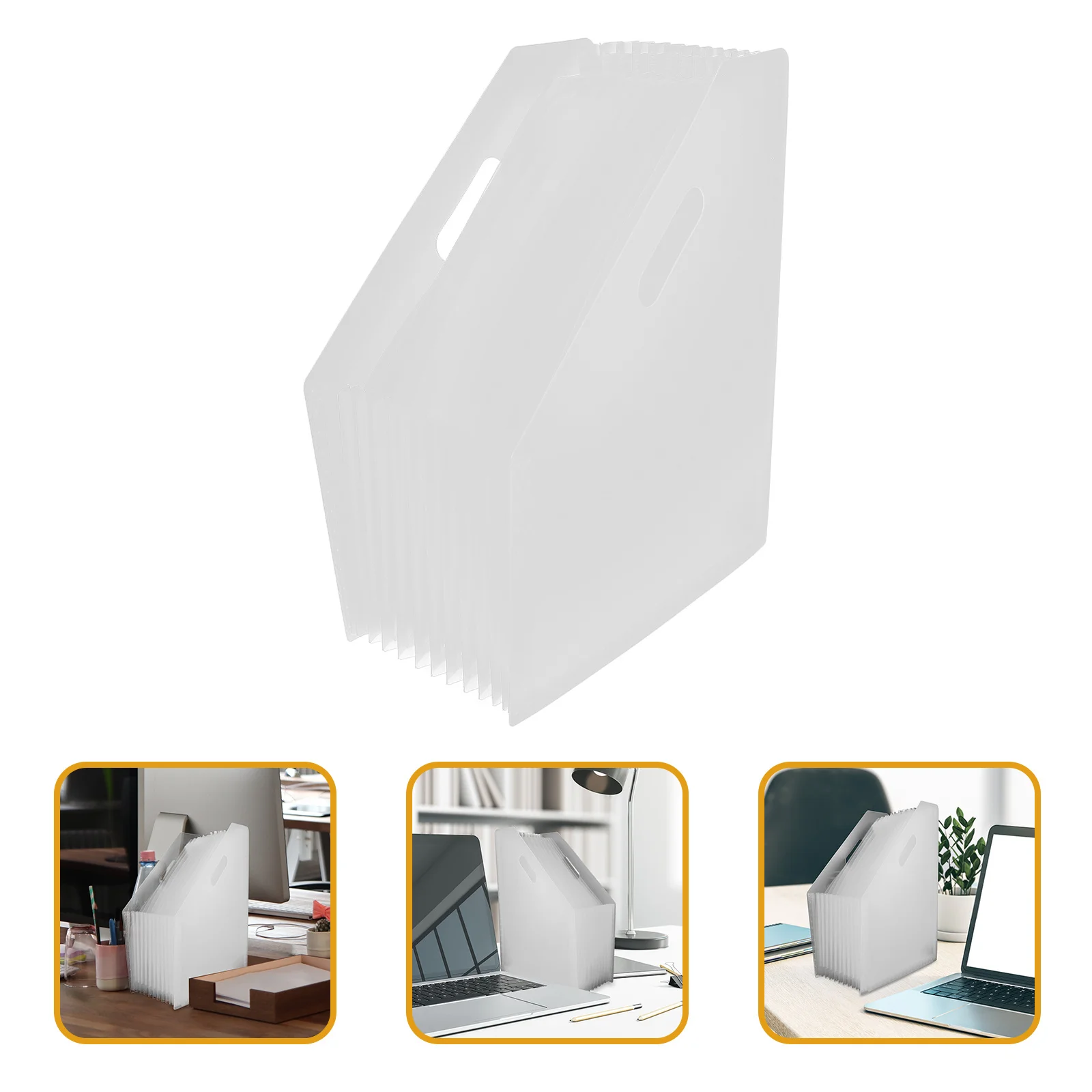 Plastic File Organizer Expandable Folder For Documents Large Capacity Vertical File Holder Small Desktop Storage