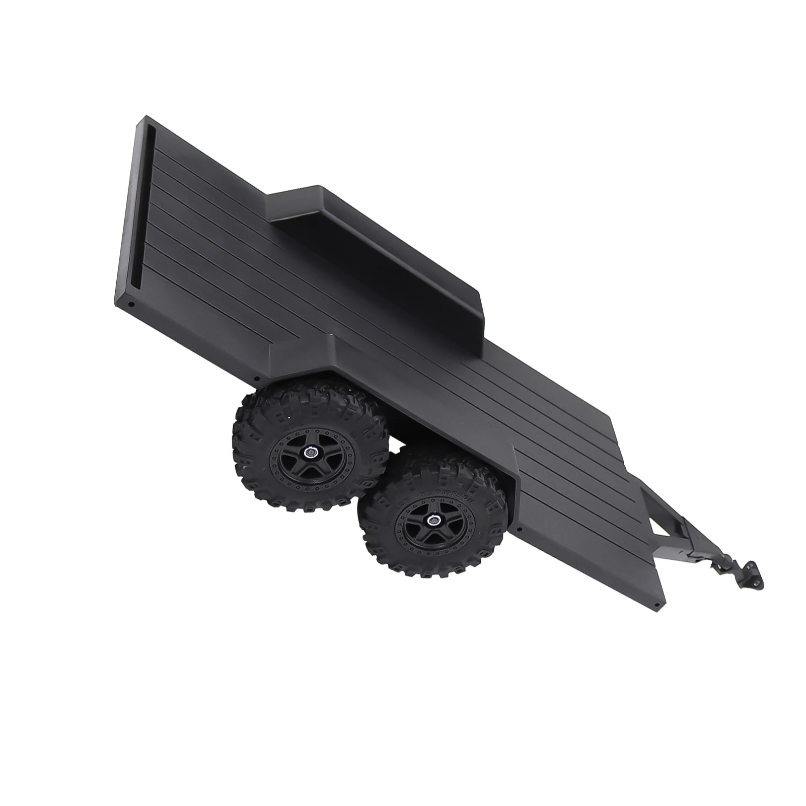 RCGOFOLLOW Plastic Novel Appearance Metal Trailer For 1/18 Rc Metal Trailer Axial TRX4M SCX24 RC Car Part Black